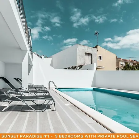 Sunset Paradise - Luxury With Private Pool, Sea View & Rooftop Lourinha (Lisbon)